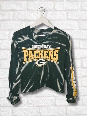 Green Bay Packers Crop Top W/Rhinestones